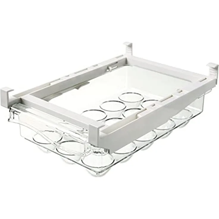 BAYLI Pizzaschneider Eierbehälter für Kühlschrank, Universal Kühlschrank Organizer für 15
