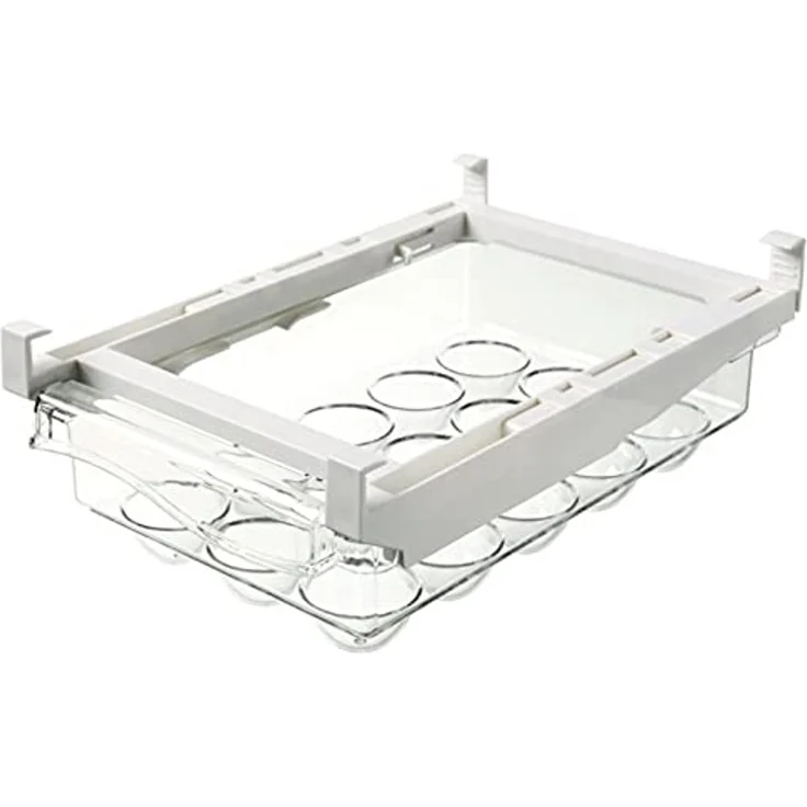 BAYLI Pizzaschneider Eierbehälter für Kühlschrank, Universal Kühlschrank Organizer für 15 – Bild 1