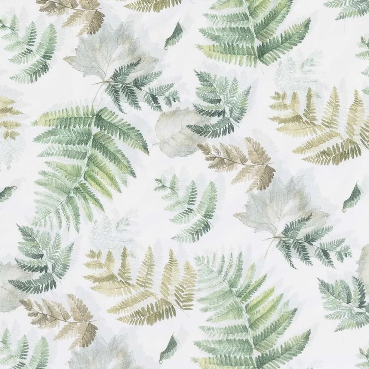Estella Kuschel Flanell Bettwäsche 155x220 Fern Leaves Blätter Wende grün 4469-530 – Bild 3