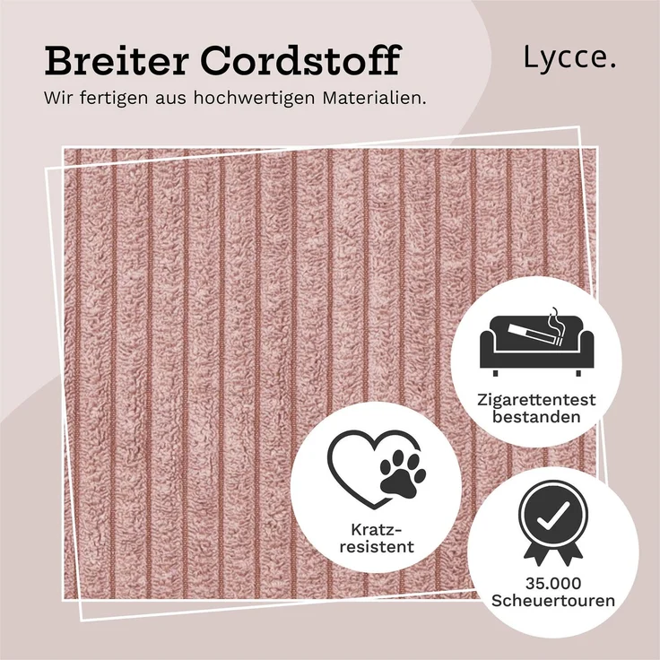 Lycce faltbare Aufbewahrungsbox, 4er Set - Cord, passend für Kallax Regal, abnehmbarer Bezug, robust, formstabil Puderrosa 31x33x33cm – Bild 5