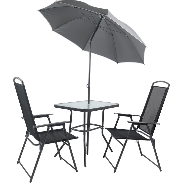 VCM Gartenmöbel-Set Sontan 918143 Anthrazit H. 105 x B. 80 x T. 80 cm – Bild 2