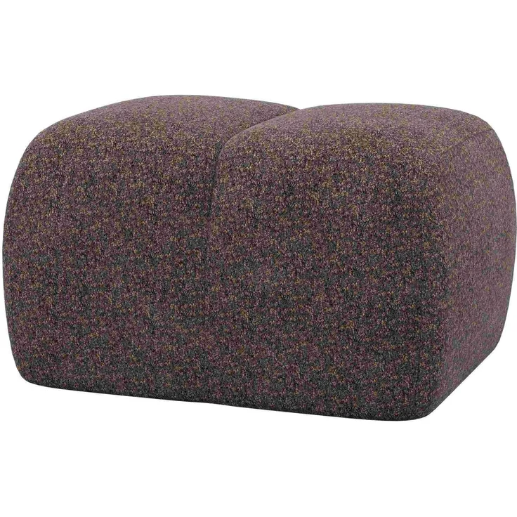 Hocker Mojo aus weichem Chenille-Stoff, modern und bequem, Braun, 84 x 64 x 45 cm