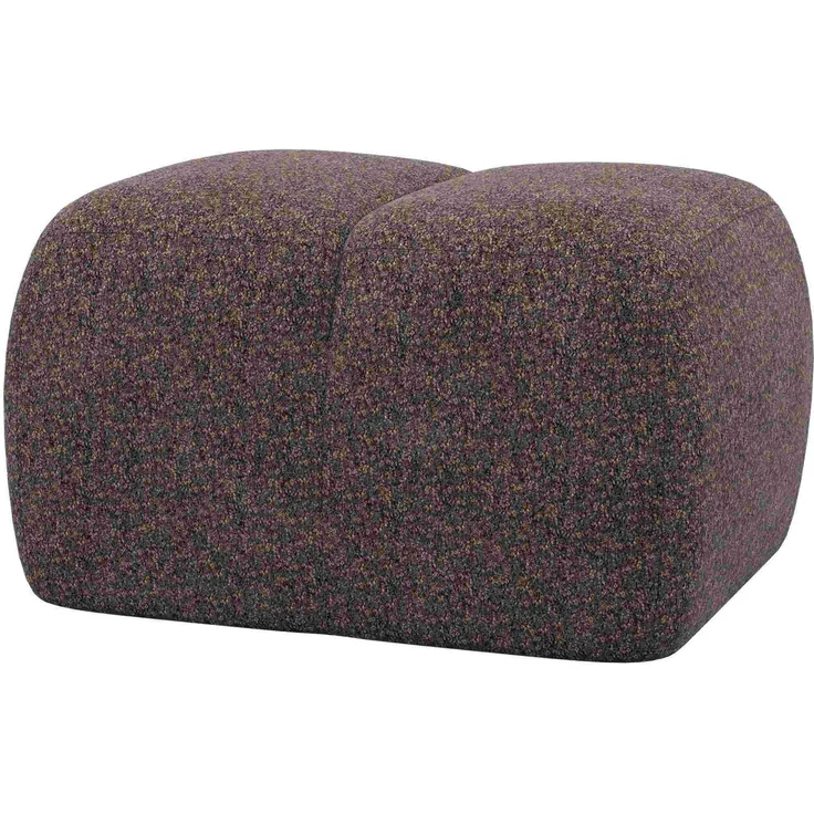Hocker Mojo aus weichem Chenille-Stoff, modern und bequem, Braun, 84 x 64 x 45 cm