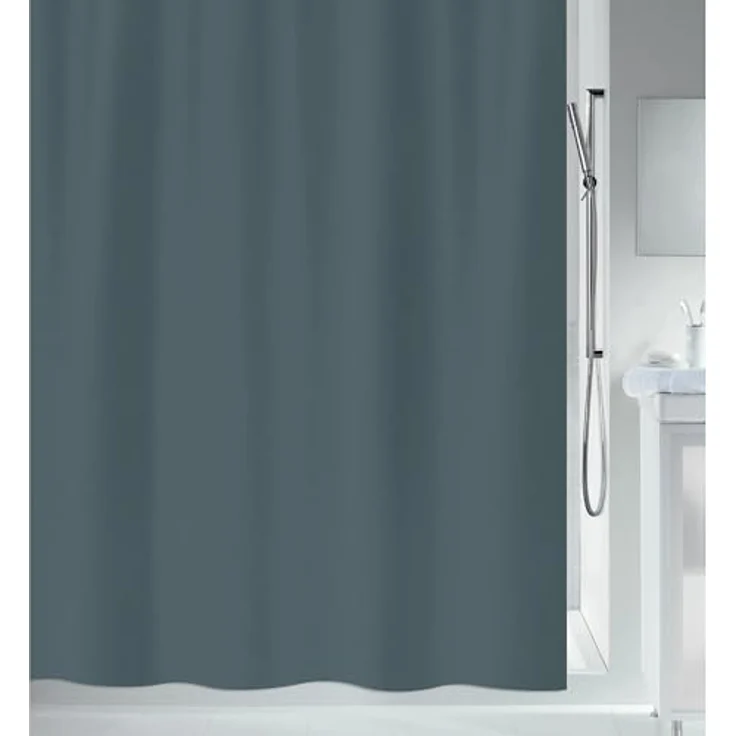 spirella Duschvorhang PRIMO Breite 120 cm, Anti-Schimmel Textil-Duschvorhang, Polyester, 120x200 cm, waschbar – Bild 5