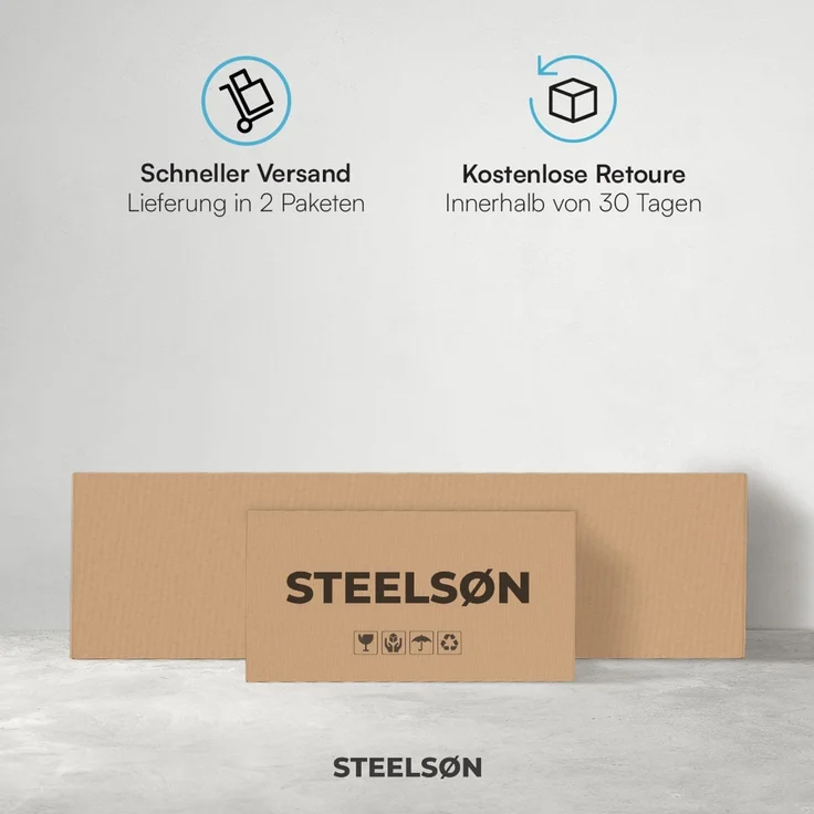STEELSØN 'Regulus' Aktenschrank, Metall, anthrazit, 175x40x80 cm, abschließbar, Metallschrank mit 5 Fächern, geeignet als Werkzeugschrank – Bild 11