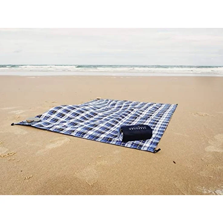 AMAZONAS Outdoor-Decke Travel Blanket ultra-light, blau / weiß – Bild 2