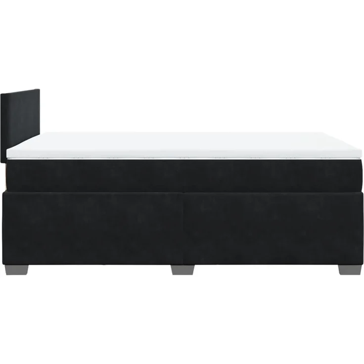 vidaXL Boxspringbett mit Matratze Schwarz 120x200 cm Samt 3288578 – Bild 11