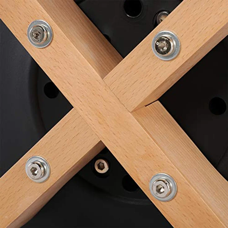 EGGREE 4er Set Esszimmerstühle mit Massivholz Buche Bein, Retro Design Gepolsterter lStuhl Küchenstuhl Holz, Schwarz – Bild 9