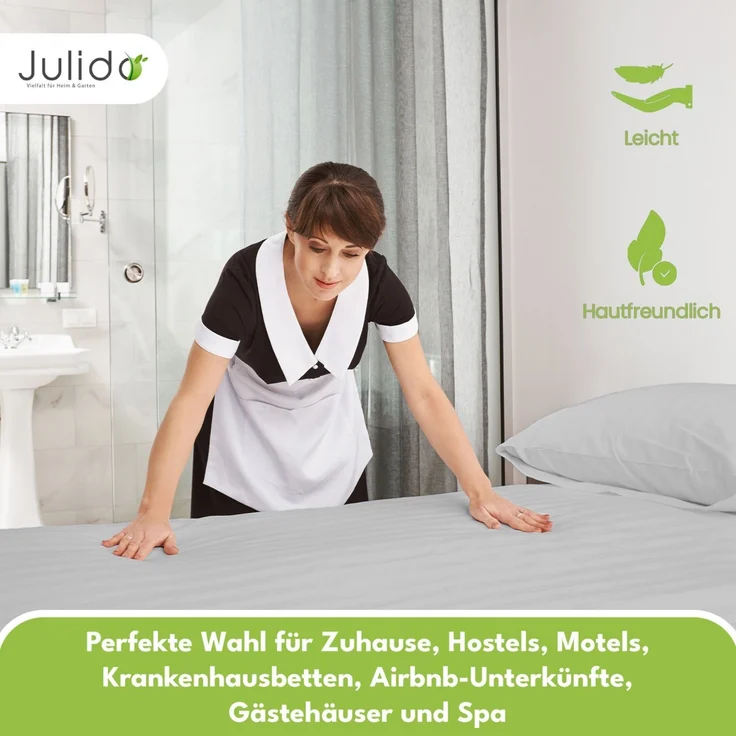 Jersey-Spannbettlaken für Kinder 70x140 cm hautfreundlich atmungsaktiv grau – Bild 6