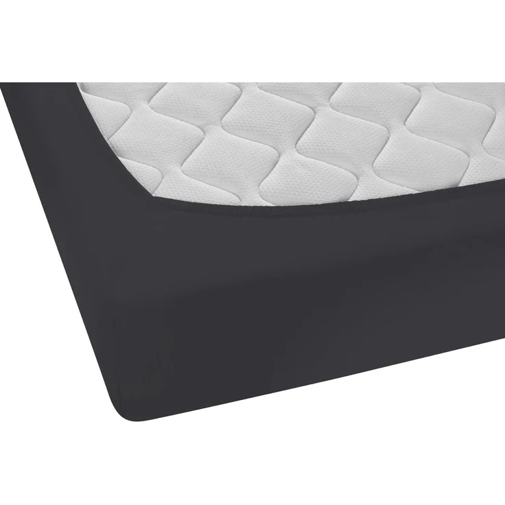 biberna Feinjersey-Spannbetttuch 0077144, titanium, 1x 90x190 cm - 100x200 cm – Bild 2