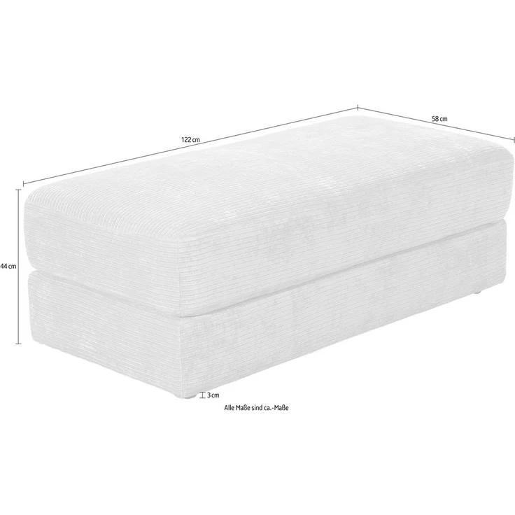 Jockenhöfer Gruppe Hocker Allround, B: 122 cm, vielseitig nutzbar, viele Farben und Qualitäten wählbar – Bild 2