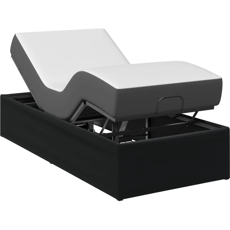 vidaXL Elektrisch verstellbares Bettgestell Schwarz 200 x 80 x 33,5 cm 42037284 – Bild 3