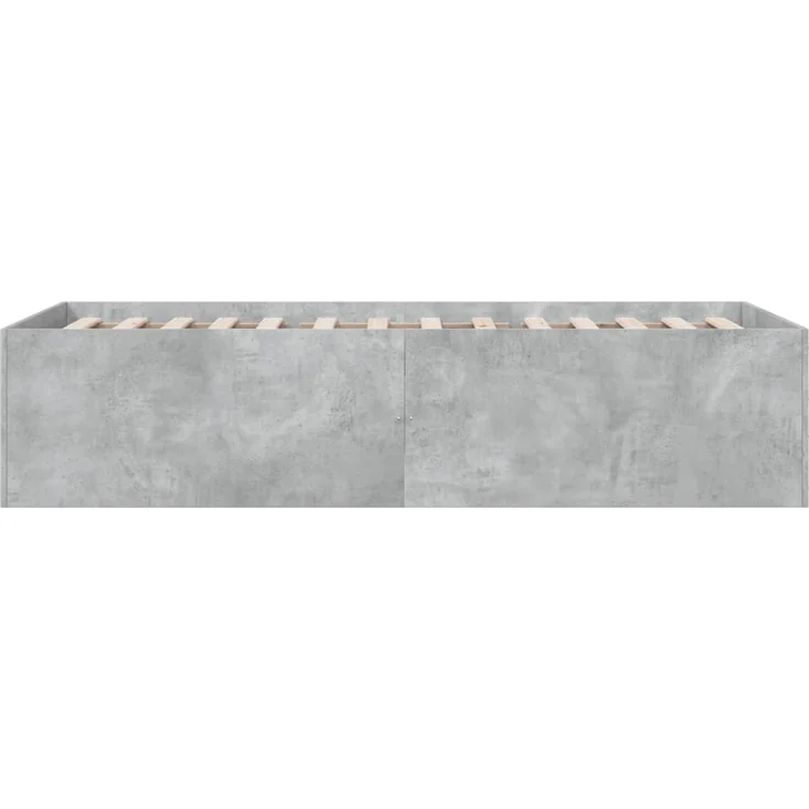 vidaXL Bettgestell Betongrau 100x200 cm Holzwerkstoff 3280961 – Bild 5