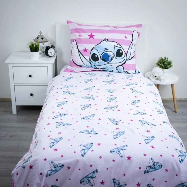 Disney Lilo & Stitch Bettwäsche 140 × 200 cm Baumwolle Bettbezug Kissenbezug mit Reißverschluss – Bild 3
