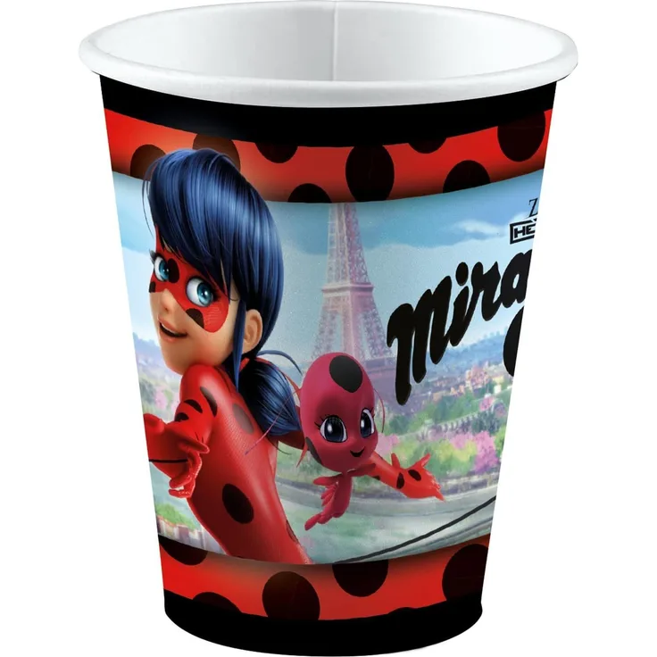 Miraculous - Ladybug Trinkflasche Miraculous Ladybug und Cat 250ml Becher