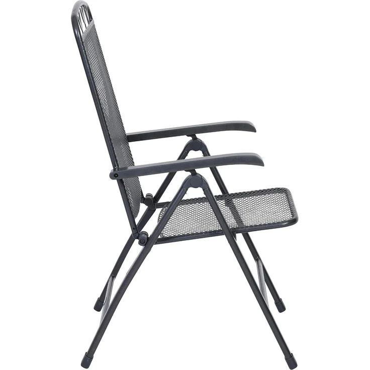 greemotion Klappstuhl Toulouse klappbar wetterfest verstellbar Gartenstuhl Balkonstuhl 58x108x64 cm eisengrau – Bild 5