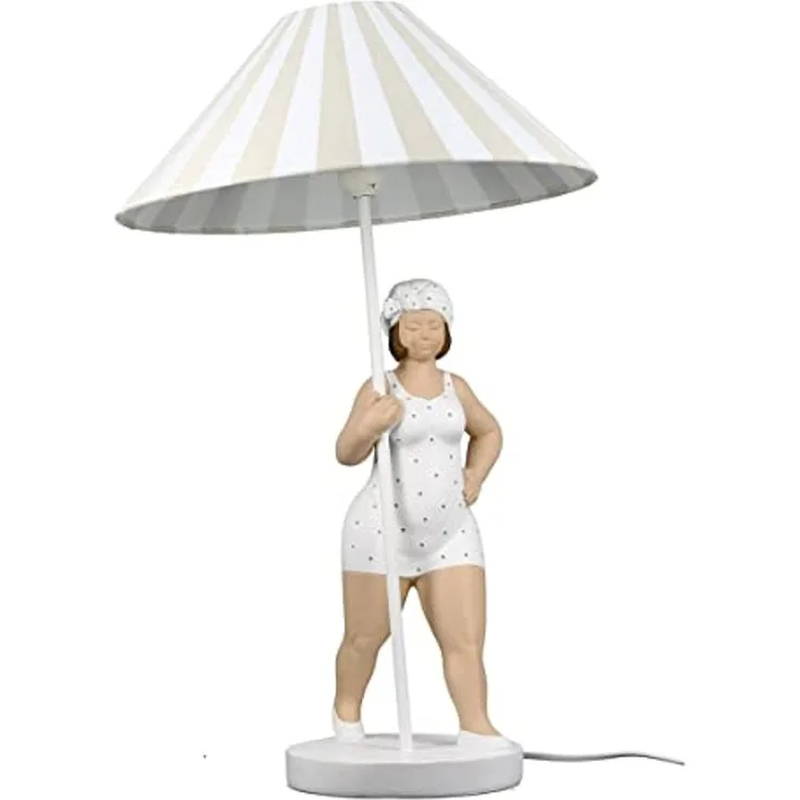 GILDE Tischleuchte GILDE Lampe Becky - weiß - H. 60cm x D. 38,5cm
