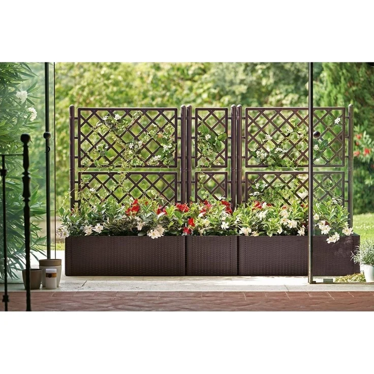 SPALIER Rattan (schmale Version) Farbe: Anthrazit – Bild 3