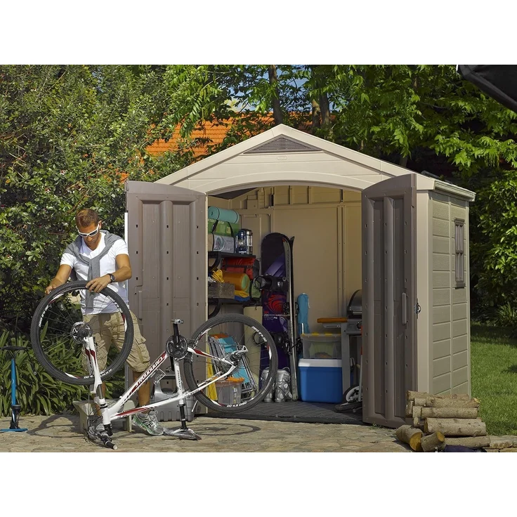 Keter Gerätehaus Factor 86 Beige 418554 – Bild 9