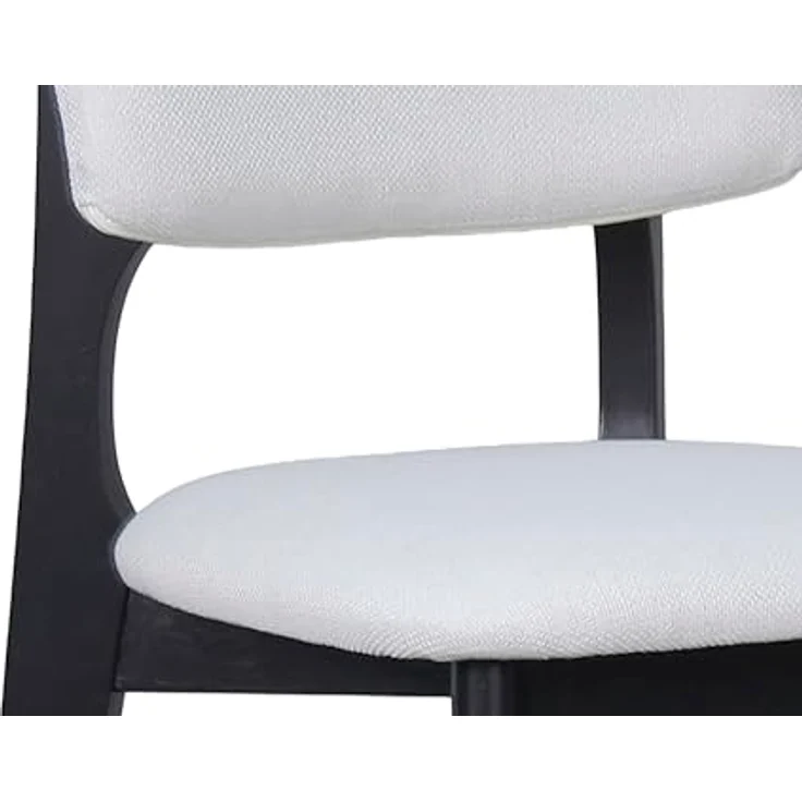 byLIVING Esszimmerstuhl 2er Set ELSA/Webstoff beige/Gestell Massivholz schwarz/B 48, H 87, T 54 cm – Bild 6