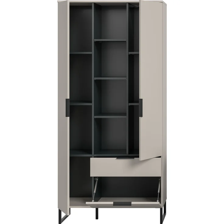 Stauraumtype B/H/T: 192x90x37 cm in Kaschmir Nachbildung und schwarz – Bild 3