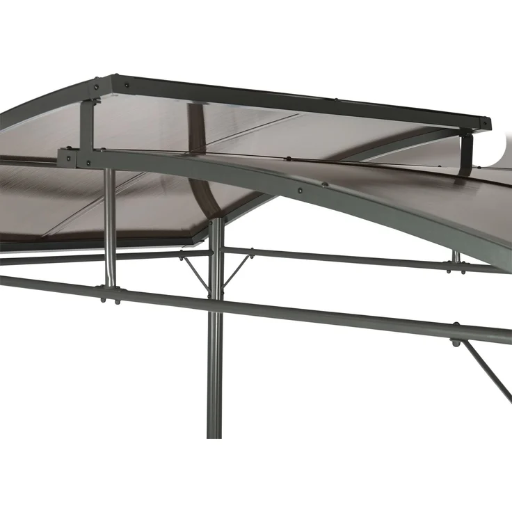 Leco Profi-Grillpavillon, Aluminium / Polycarbonat anthrazit, 150 x 245 x 234 – Bild 3