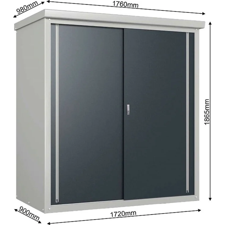 Trimetals Metall Gartenschrank Guardian D63 | Grau – Bild 6