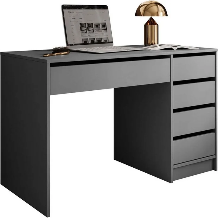 Lookway Schminktisch MADA MATT Schreibtisch mit Schubladen und matter Oberfläche (1x Schreibtisch), Breite: 120cm – Bild 5