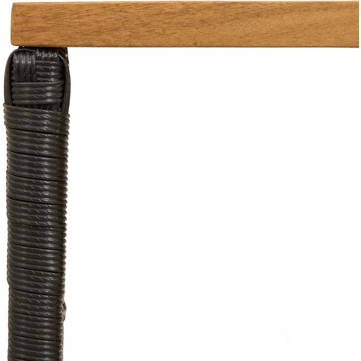 vidaXL Tisch für Outdoor Schwarz 80 x 40 x 40 cm Stahl und Poly Rattan 42025145 – Bild 10