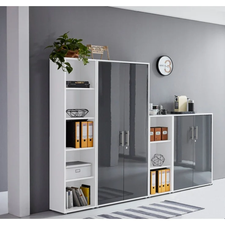 moebel-dich-auf Aktenschrank TABOR 4 (Büroschrank Mehrzweckschrank ideal für DIN A4 Ordner, abschließbar Metallgriffe) Made in Germany – Bild 1