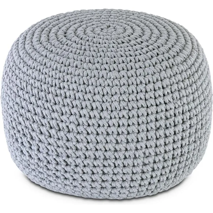 Amagohome Sitzhocker Bodenkissen Pouf Ø55 H37 Mohar Sitzhocker Sitzpouf waschbar nachfüllba, Bezug abnehmbar u. bei 30° Feinwäsche waschbar!