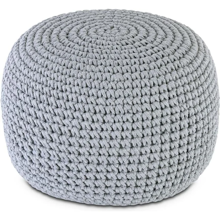 Amagohome Sitzhocker Bodenkissen Pouf Ø55 H37 Mohar Sitzhocker Sitzpouf waschbar nachfüllba, Bezug abnehmbar u. bei 30° Feinwäsche waschbar! – Bild 1