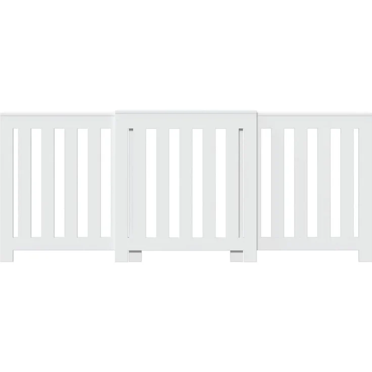 vidaXL Heizkörperverkleidung Weiß 205x21,5x83,5 cm Holzwerkstoff 852762 – Bild 2
