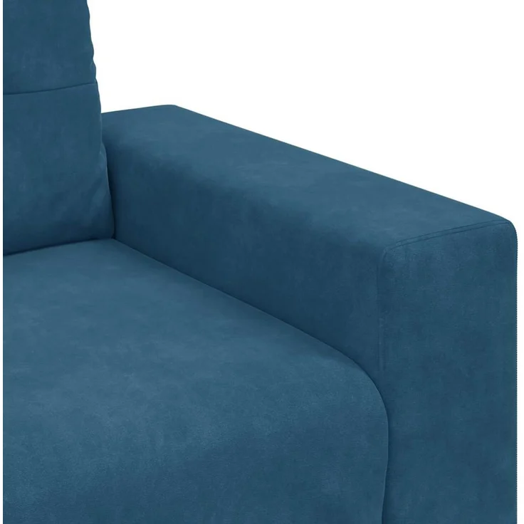 vidaXL 3-Sitzer-Sofa Blau 220 cm Samt 4105143 – Bild 6