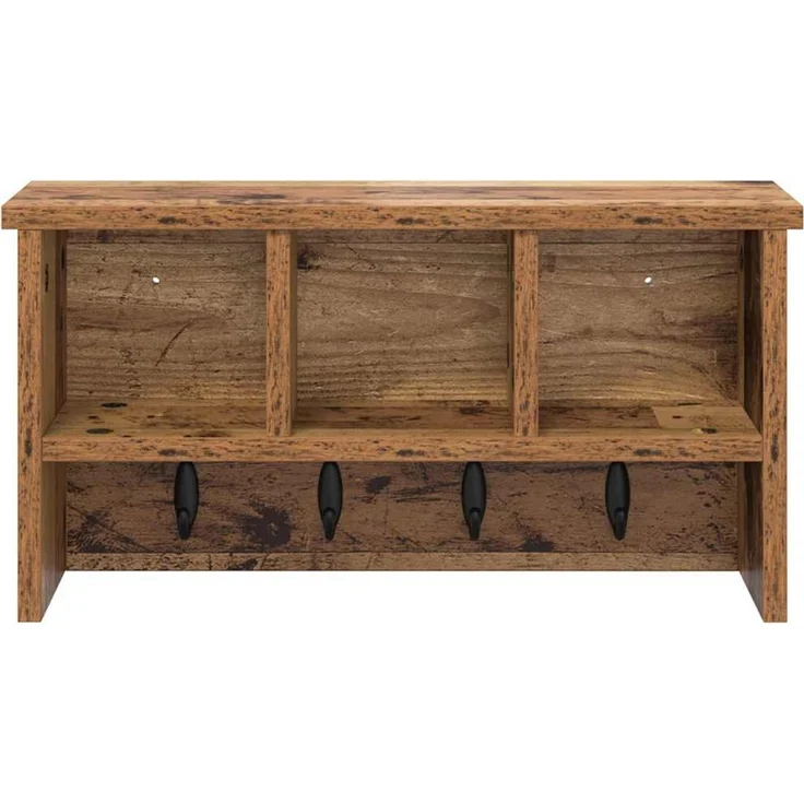 vidaXL Wandmontierter nachttisch Altholz 50 x 16 x 26 cm Holzwerkstoff 874313 – Bild 5