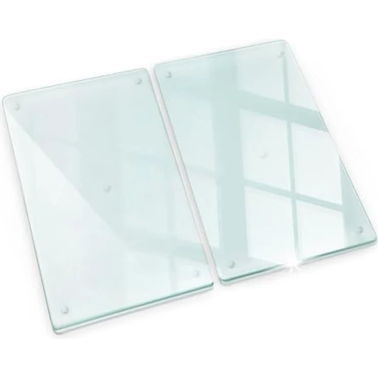 Tulup Schneidebrett Transparent Küchenbrett Servierbretter, (2-St), Gummifüße – Bild 2