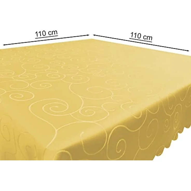 Haus und Deko Tischdecke Tischdecke Damast Ornamente eckig Circle Struktur bügelfrei pflegeleic (1-tlg) – Bild 3