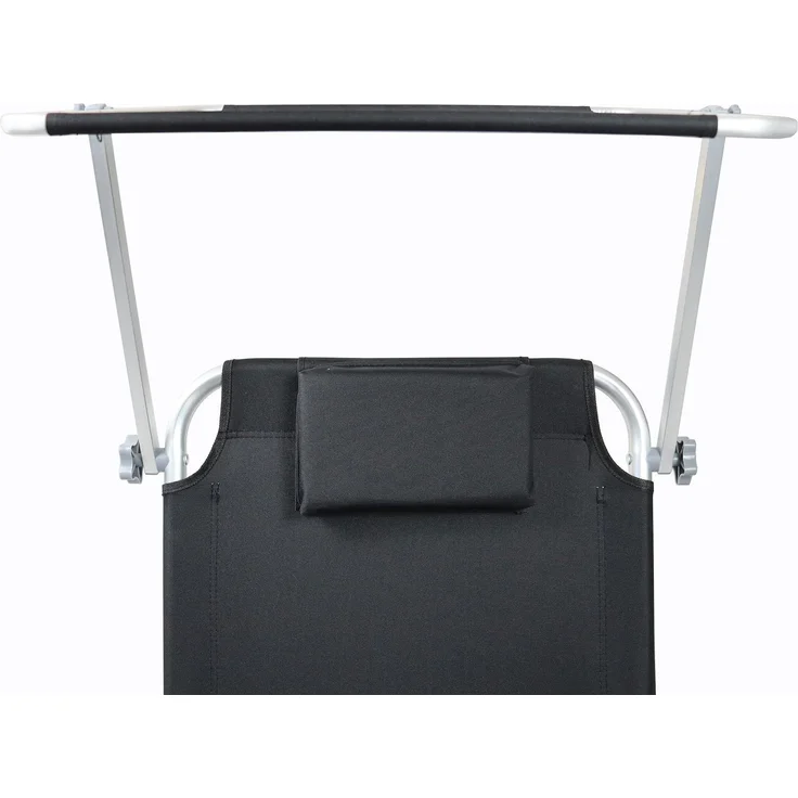 VCM Sonnenliege Bindox 917019 Schwarz Ca. L. 165 x H. 16 x B. 65 cm – Bild 7