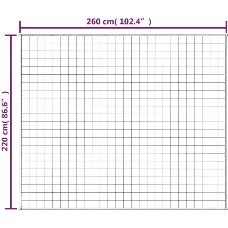 vidaXL Gewichtsdecke Blau 220x260 cm 15 kg Stoff 350803 – Bild 5