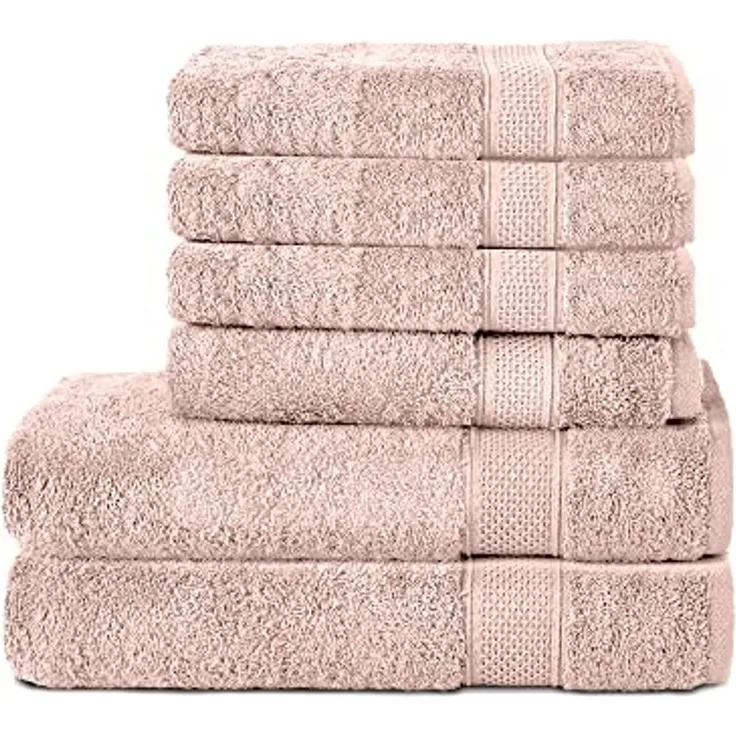 Komfortec Handtuch Set 100% Baumwolle, 2er Badetücher 70x140 cm und 4er Handtücher 50x100 cm, Frottee (Set, 6-St), Weich