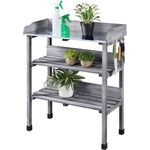 Yaheetech Pflanztisch, Outdoor wetterfest, Gärtnertisch 77 x 37 x 90 cm