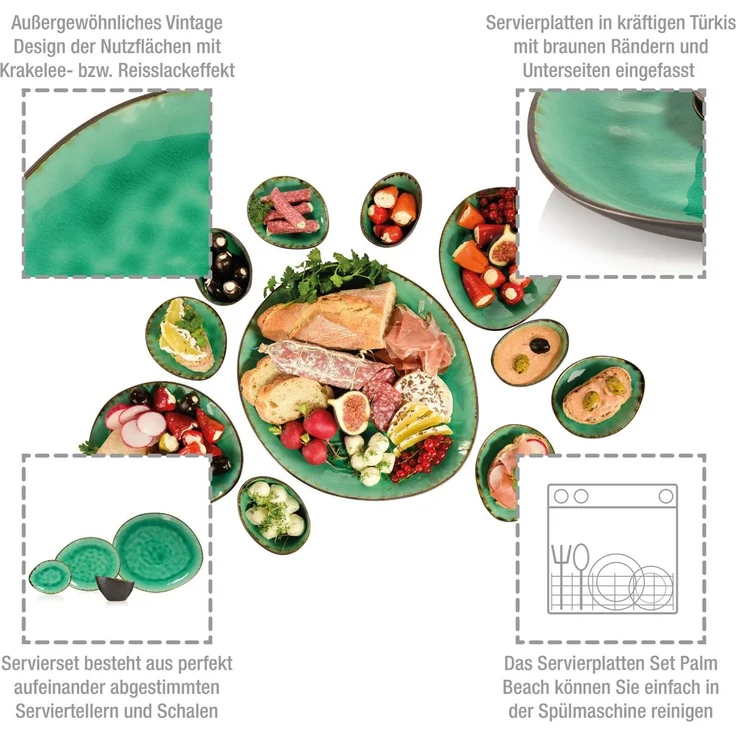 SÄNGER Servierplatten Set Palm Beach 11 teilig – Bild 5
