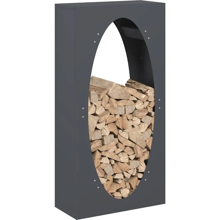 vidaXL Brennholzregal Anthrazit 50x23x100 cm Kaltgewalzter Stahl 864183 – Bild 4