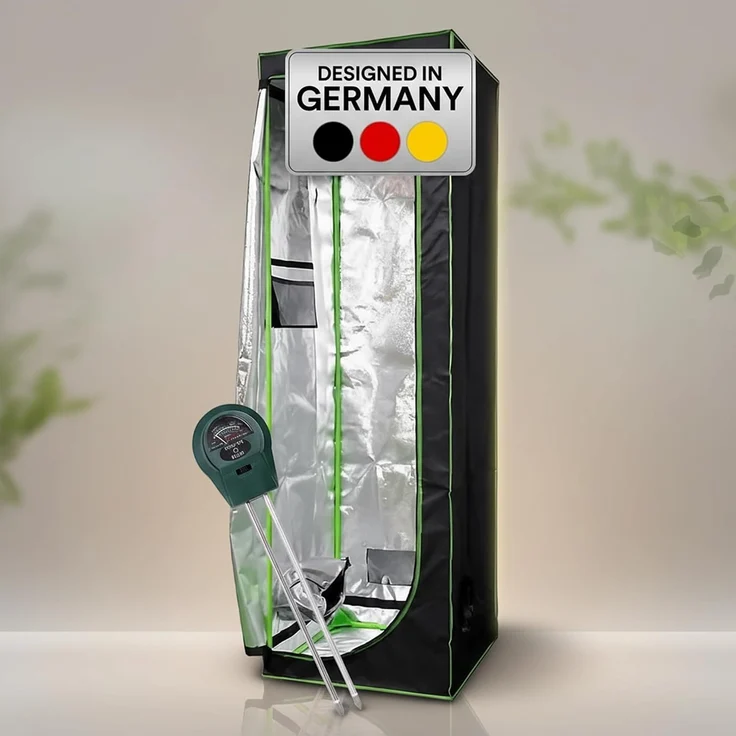 Growbox Gewächshaus Indoor Pflanzenzelt Zuchtzelt Growroom Zuchtschrank Darkroom Zimmergewächshaus Growschrank - 60x60x220 cm – Bild 7