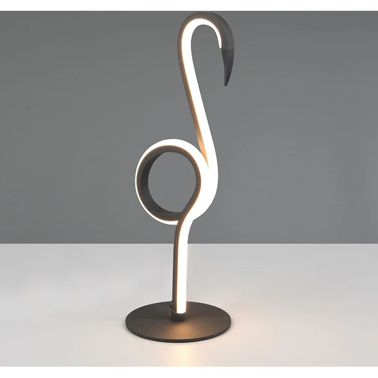 LED Tischleuchte, schwarz, Flamingo Design, H 35 cm – Bild 5