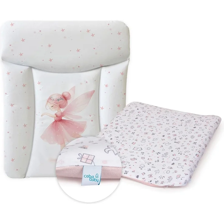 Ceba Baby® Wickelauflage 50x70 cm – Weiche Baby Wickelunterlage mit abnehmbarem Baumwollbezug – Wasserdicht, abwaschbar – Für Jungen und Mädchen – OEKO-TEX® Standard 100 – Made in EU – Bild 1