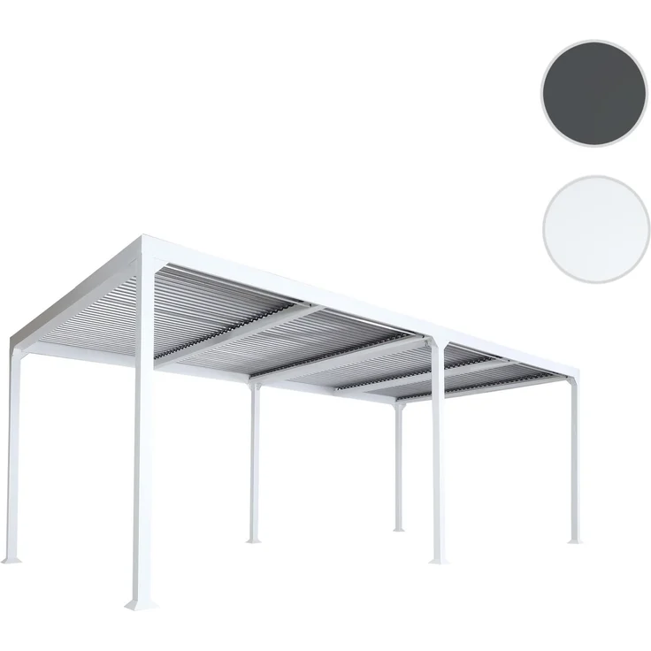 Mendler 'HWC-L41' Pergola ohne Seitenwände, Metall weiß, 3x6 m, ohne Seitenwände – Bild 10