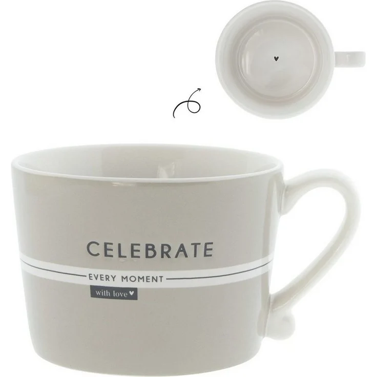 Bastion Collections Tasse Beige Titan, Keramik, Spülmaschinengeeignet, Mehrfarbig, Celebrate, H: 7cm – Bild 2