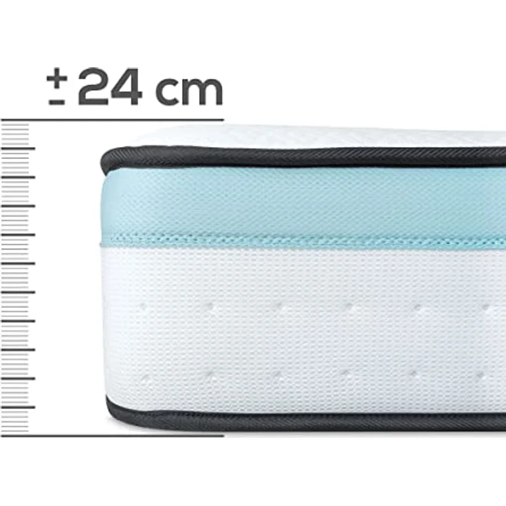 DUÉRMETE ONLINE Viskoelastische Matratze Bio Max mit Viscogel, fest und bequem, milbenabweisend und hypoallergen, 80 x 190 cm – Bild 7