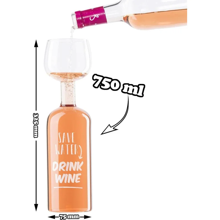 Dimono Rotweinglas XXL Rotweinglas–750ml Weinglas-Set für Abendessen, Partys & Geschenke, Glas, Weinflaschen Glas 750 ml mit Reinigungskugeln – Bild 3